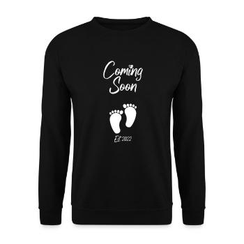 Bébé à venir bientôt Saint-Valentin - Sweat-shirt Unisexe - noir - Devant - Alina (178cm) & Michal (187cm)