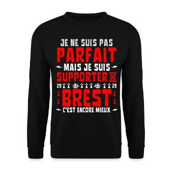 Supporter Brest Ultras Football - Sweat-shirt Unisexe - noir - Devant - Alina (178cm) & Michal (187cm)