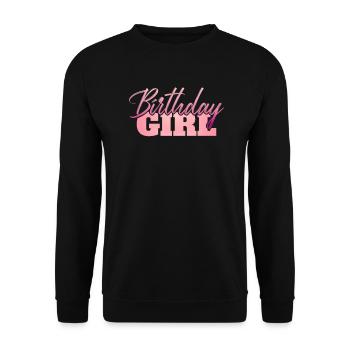Fête d’anniversaire des filles, rosé - Sweat-shirt Unisexe - noir - Devant - Alina (178cm) & Michal (187cm)