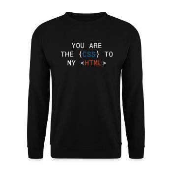You are the CSS for my HTML Cute - Unisex Sweatshirt - black - Front - Alina (178cm) & Michal (187cm)