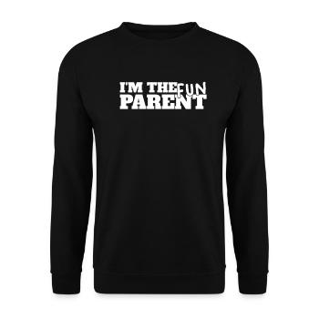 C’est drôle que je sois le parent amusant Père Mère - Sweat-shirt Unisexe - noir - Devant - Alina (178cm) & Michal (187cm)