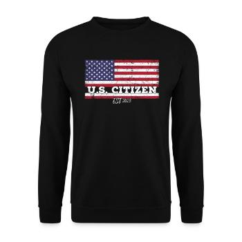 US citizens, approx. 2023 - Unisex Sweatshirt - black - Front - Alina (178cm) & Michal (187cm)