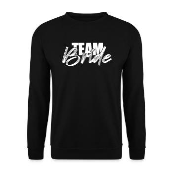Team Bride Bachelorette Party Braut - Unisex Pullover - Schwarz - Vorne - Alina (178cm) & Michal (187cm)