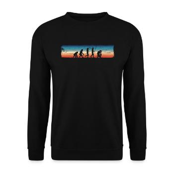 Evolution of the photographer — - Unisex Sweatshirt - black - Front - Alina (178cm) & Michal (187cm)