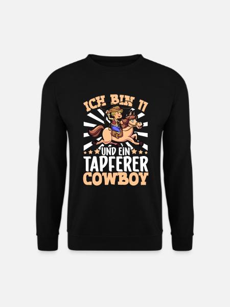 Ich bin 11 - Jungen Cowboy - Unisex Pullover - Schwarz