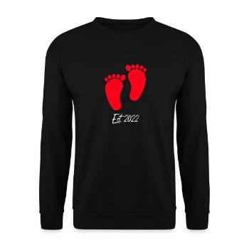 Fille Bébé est 2022 grossesse - Sweat-shirt Unisexe - noir - Devant - Alina (178cm) & Michal (187cm)