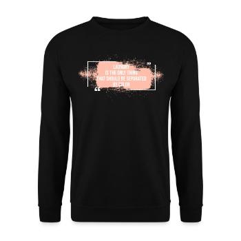 Séparé par l’égalité des couleurs Unité BLM - Sweat-shirt Unisexe - noir - Devant - Alina (178cm) & Michal (187cm)