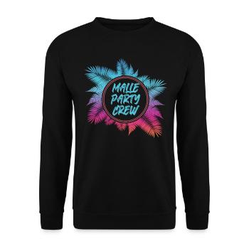 Malle Party Crew Mallorca Holiday Groups - Unisex Sweatshirt - black - Front - Alina (178cm) & Michal (187cm)