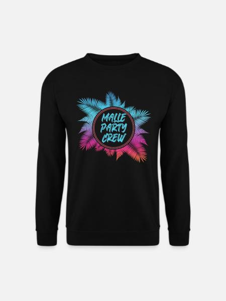 Malle Party Crew Mallorca Urlaub Gruppen - Unisex Pullover - Schwarz