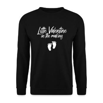 Little Valentine In The Making - Unisex Sweatshirt - black - Front - Alina (178cm) & Michal (187cm)