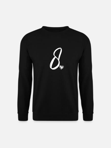 The number 8 - Unisex Sweatshirt - black