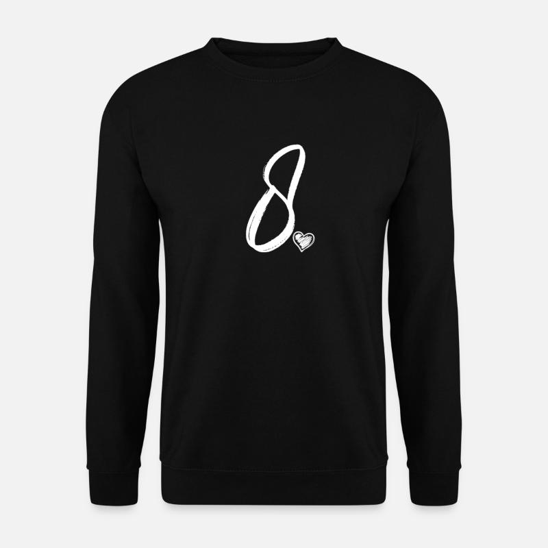 The number 8 - Unisex Sweatshirt - black