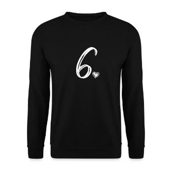 6th Birthday Sweet Kids BDay 6th - Unisex Sweatshirt - black - Front - Alina (178cm) & Michal (187cm)