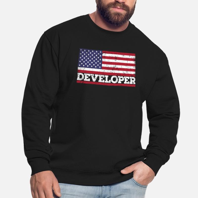 USA Flag Developer America Developer Sweat-shirt Unisexe