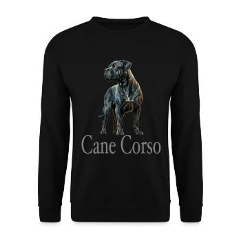 Cane Corso für einen Cane Corso Besitzer - Unisex Pullover - Schwarz - Vorne - Alina (178cm) & Michal (187cm)