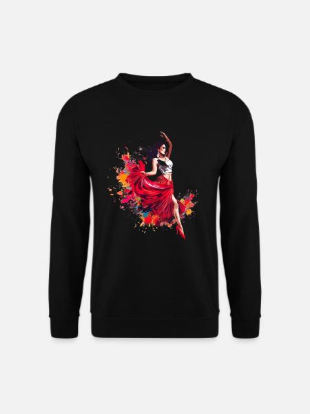 Flamenco Tanz Andalusien Spanischer Tanz - Unisex Pullover - Schwarz