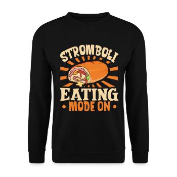 Stromboli Mode Manger On - Stromboli - Sweat-shirt Unisexe - noir - Devant - Alina (178cm) & Michal (187cm)