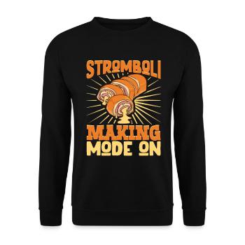 Stromboli Mode de fabrication activé - Stromboli - Sweat-shirt Unisexe - noir - Devant - Alina (178cm) & Michal (187cm)