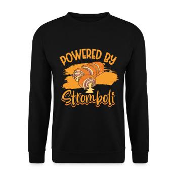 Powered by Stromboli - Unisex Pullover - Schwarz - Vorne - Alina (178cm) & Michal (187cm)