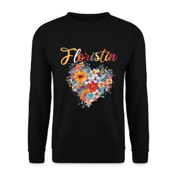 Floristin für eine Floristin - Unisex Pullover - Schwarz - Vorne - Alina (178cm) & Michal (187cm)