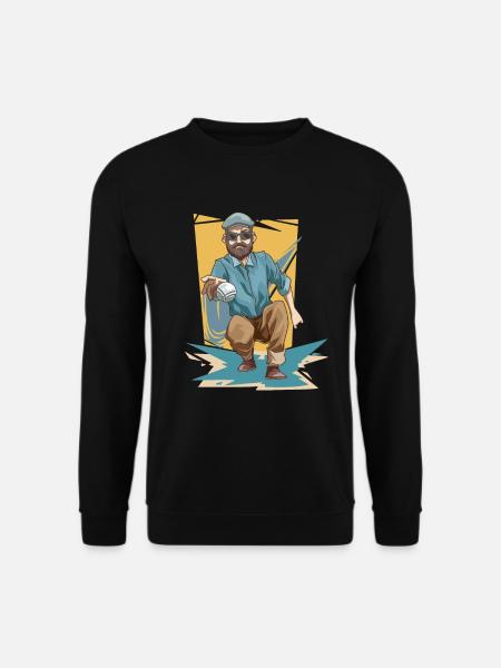 Petanque Boccia Boule Kugelspiel - Unisex Pullover - Schwarz