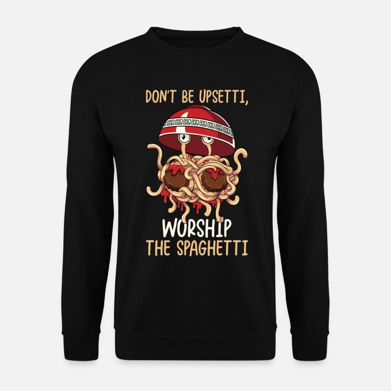Fliegendes Spaghettimonster FSM - Unisex Pullover - Schwarz