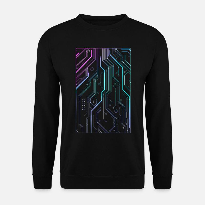 Cyber-Vaporwave-Ästhetik Futuristisch - Unisex Pullover - Schwarz