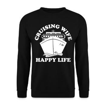 Drôle de femme de croisière Bateau de croisière - Sweat-shirt Unisexe - noir - Devant - Alina (178cm) & Michal (187cm)