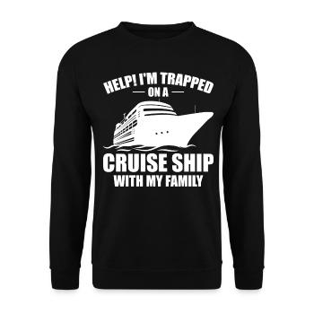 Fun Cruise Family Vacation - Unisex Sweatshirt - black - Front - Alina (178cm) & Michal (187cm)