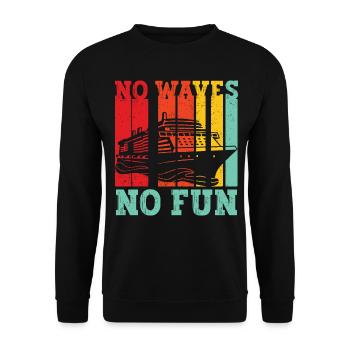 Drôle de bateau de croisière rétro - Sweat-shirt Unisexe - noir - Devant - Alina (178cm) & Michal (187cm)