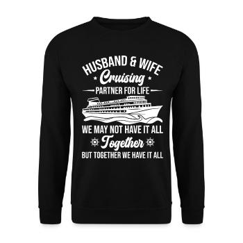 Croisières en famille - Sweat-shirt Unisexe - noir - Devant - Alina (178cm) & Michal (187cm)