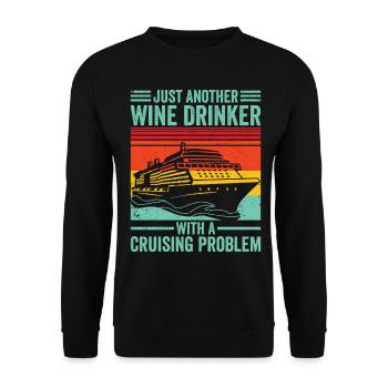 Lustige Kreuzfahrt Retro - Unisex Pullover - Schwarz - Vorne - Alina (178cm) & Michal (187cm)