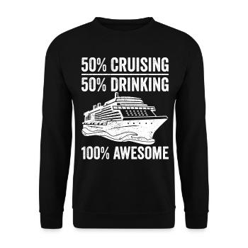 Lustiges Cruising - Unisex Pullover - Schwarz - Vorne - Alina (178cm) & Michal (187cm)
