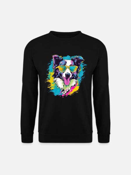 Border Collie Hund Hunderasse - Unisex Pullover - Schwarz