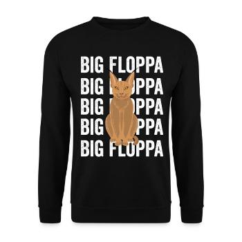 Big Floppa Caracal Cat Meme - Unisex Sweatshirt - black - Front - Alina (178cm) & Michal (187cm)