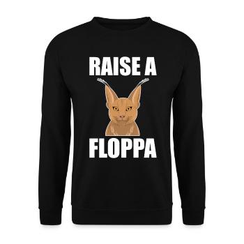 Big Floppa Caracal Cat Meme - Unisex Sweatshirt - black - Front - Alina (178cm) & Michal (187cm)