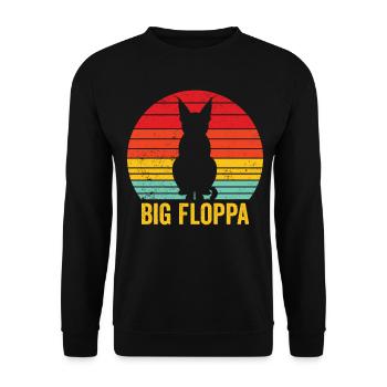 Big Floppa Caracal Cat Meme Retro - Unisex Sweatshirt - black - Front - Alina (178cm) & Michal (187cm)