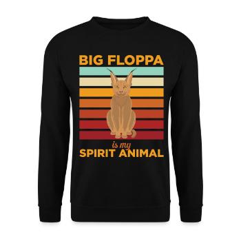 Big Floppa Caracal Cat Meme - Unisex Sweatshirt - black - Front - Alina (178cm) & Michal (187cm)