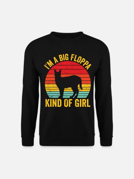 Big Floppa Caracal Retro - Unisex Sweatshirt - black