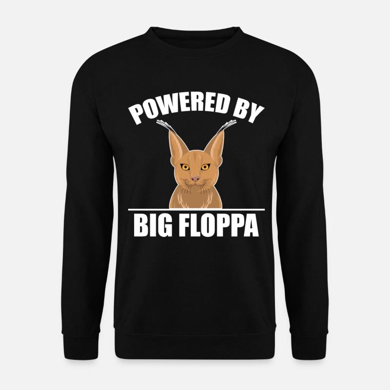 Big Floppa Caracal Cat Meme - Unisex Sweatshirt - black