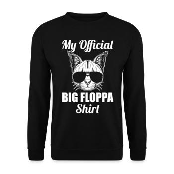 Big Floppa Caracal Cat Meme - Unisex Sweatshirt - black - Front - Alina (178cm) & Michal (187cm)