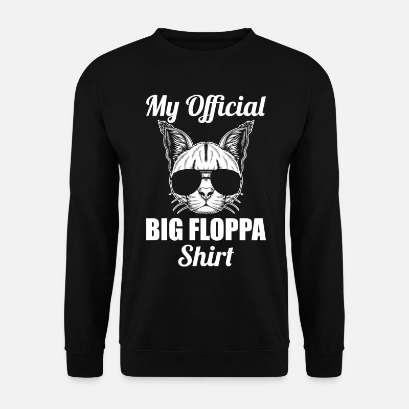 Big Floppa Caracal Cat Meme - Unisex Sweatshirt - black