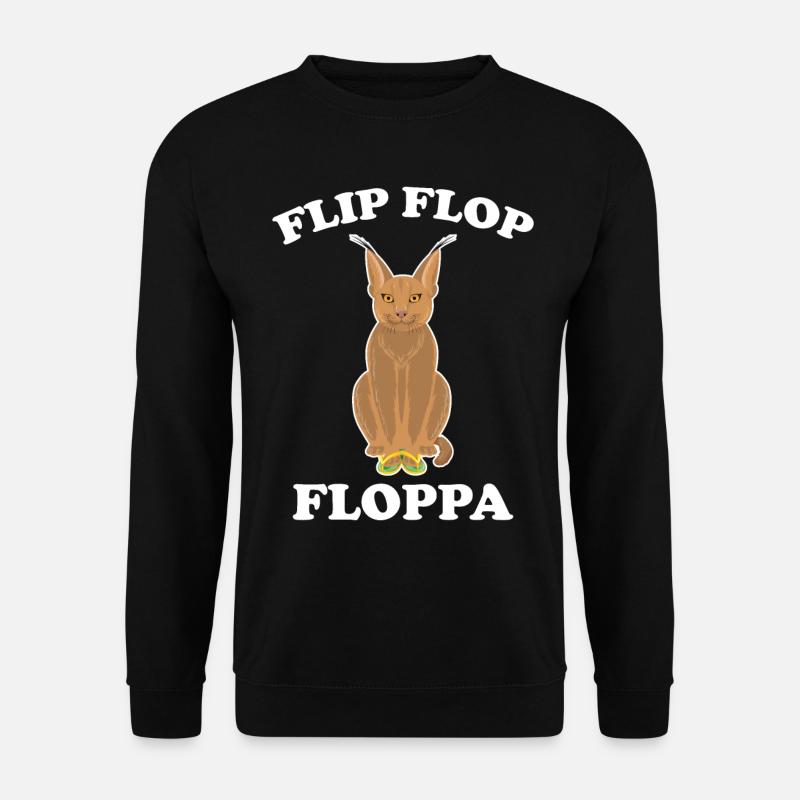 Big Floppa Caracal Cat Meme - Unisex Sweatshirt - black