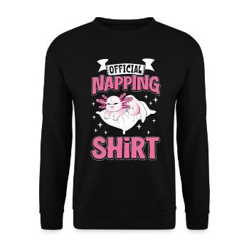 Chemise de nuit officielle Axolotl - Sweat-shirt Unisexe - noir - Devant - Alina (178cm) & Michal (187cm)