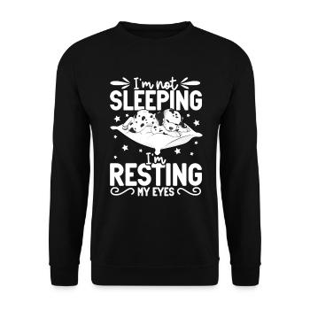 Je ne dors pas - Dalmatiens - Sweat-shirt Unisexe - noir - Devant - Alina (178cm) & Michal (187cm)