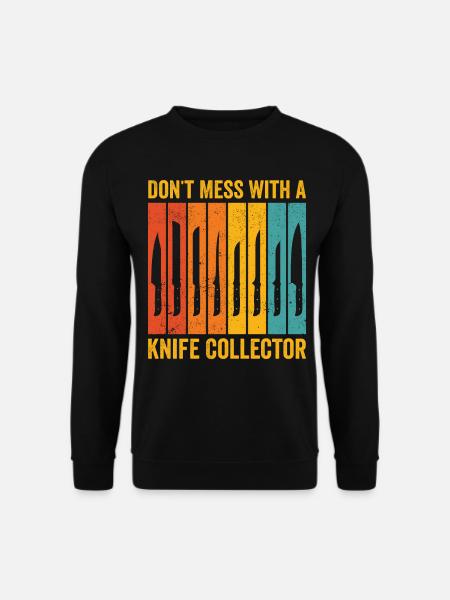 Lustiges Messersammeln - Unisex Pullover - Schwarz