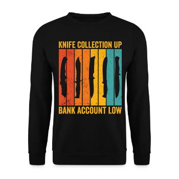 Drôle de collectionneur de couteaux - Sweat-shirt Unisexe - noir - Devant - Alina (178cm) & Michal (187cm)