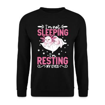 I don't sleep - Axolotl - Unisex Sweatshirt - black - Front - Alina (178cm) & Michal (187cm)