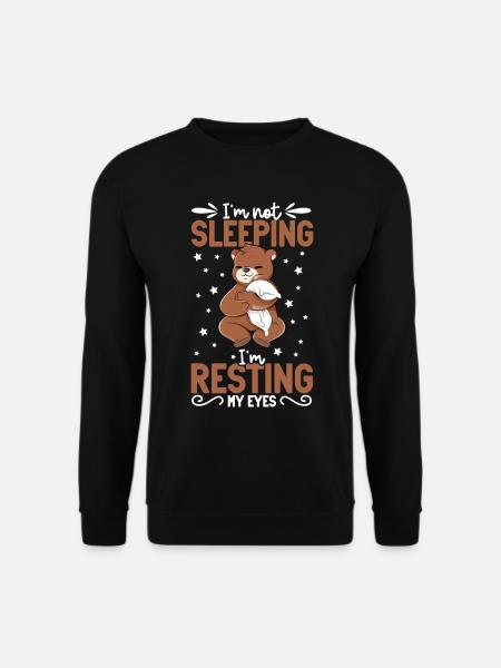 I don't sleep - Bear - Unisex Sweatshirt - black