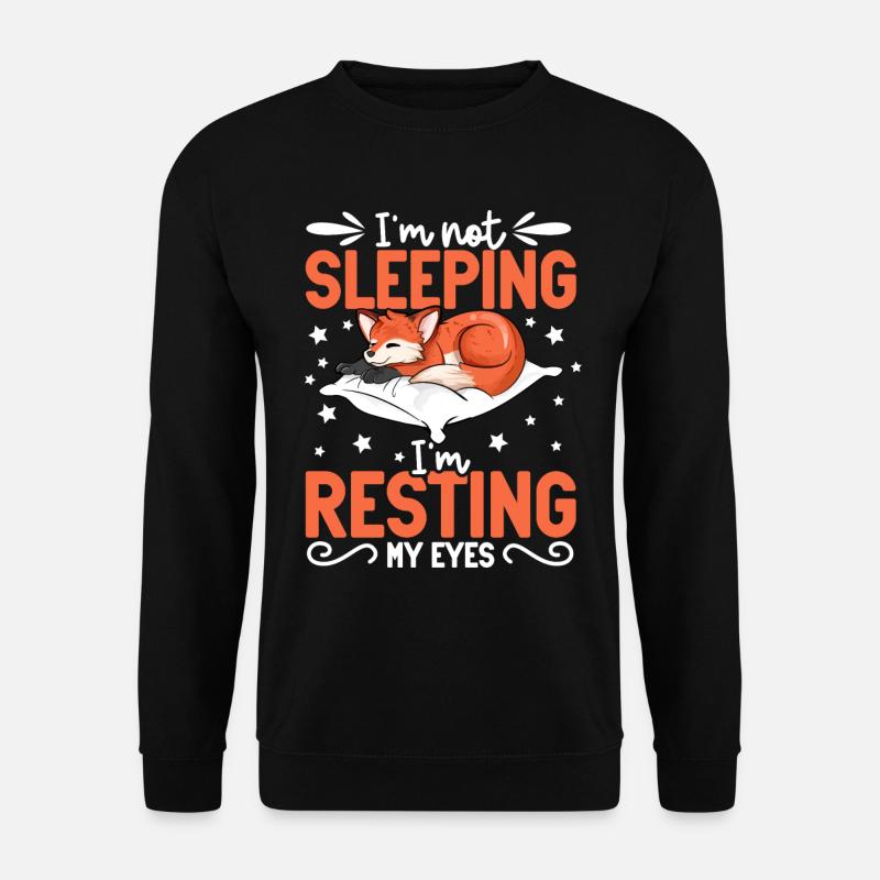 Ich schlafe nicht - Fuchs - Unisex Pullover - Schwarz
